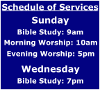 Schedule of Services